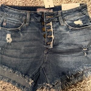 Just USA Blue Distressed Jean Shorts